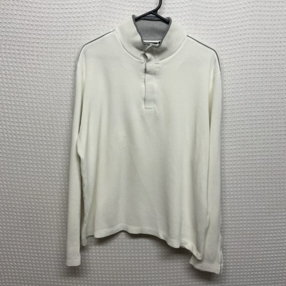 Boss Hugo Boss Regular Fit Cream 1/4 Zip MockNeck Sweater Men XL China Cotton